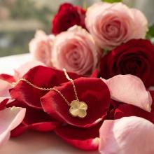 Златно колие Диамантена детелина