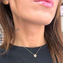 Златно колие Диамантена детелина-10мм