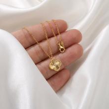 Златно колие Диамантена детелина-11мм