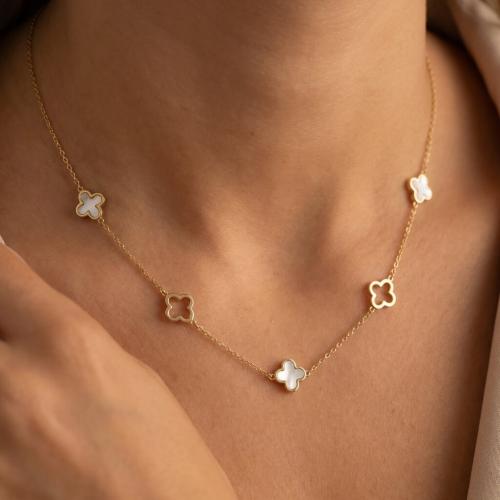 Златно колие Clovers