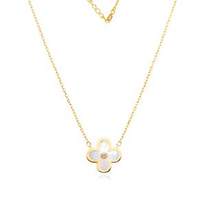 Златно колие Clover 