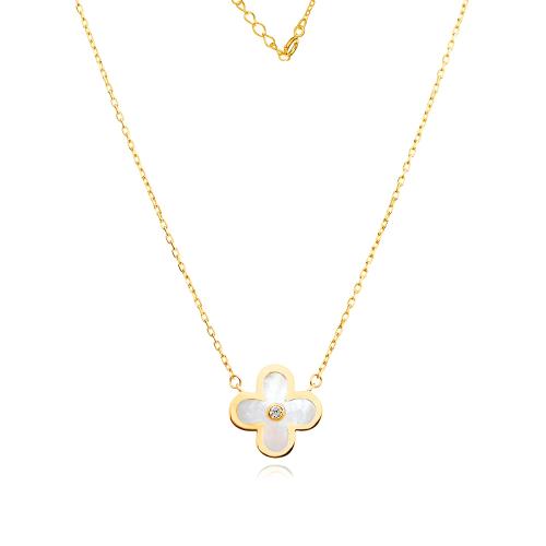 Златно колие Clover