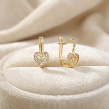 Детски златни обеци Baby Heart