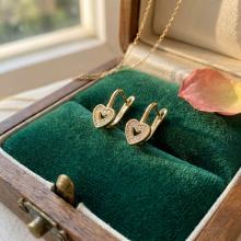 Детски златни обеци Baby Heart