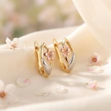 Златни обеци Нежно Цвете