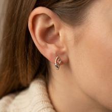 Златни обеци Нежно Цвете