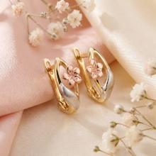 Златни обеци Нежно Цвете