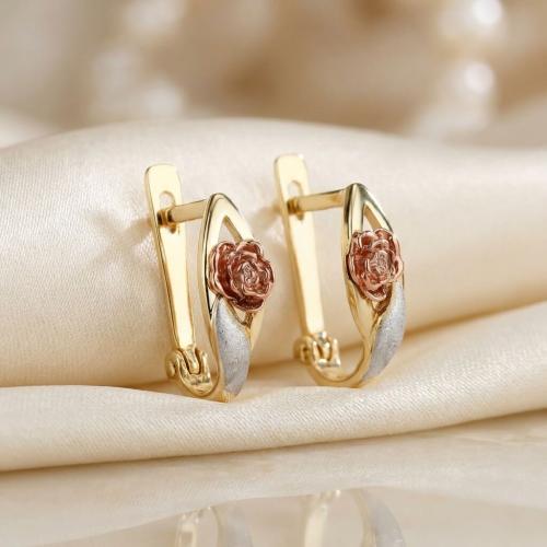 Златни обеци Нежно Цвете