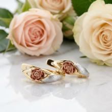 Златни обеци Нежно Цвете