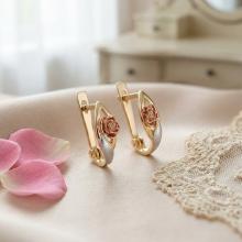 Златни обеци Нежно Цвете