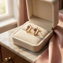 Златни обеци Нежно Цвете