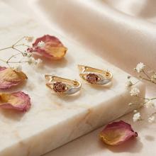 Златни обеци Нежно Цвете