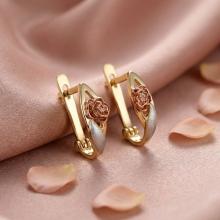 Златни обеци Нежно Цвете