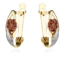 Златни обеци Нежно Цвете