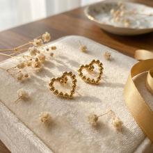 Златни обеци Сърце