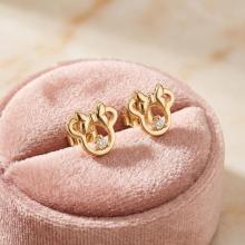 Златни обеци Мини Маус