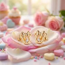 Златни обеци Мини Маус