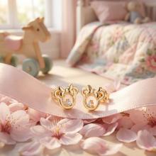 Златни обеци Мини Маус