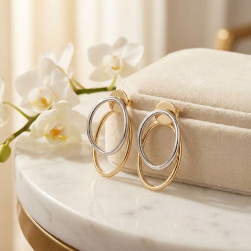 Златни обеци Овал