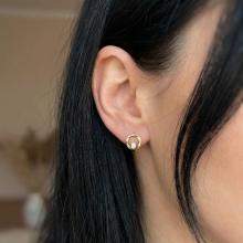 Златни обеци Камък