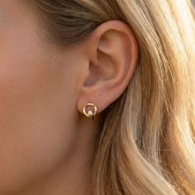 Златни обеци Камък