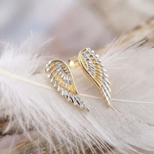 Златни обеци Ангелски крила