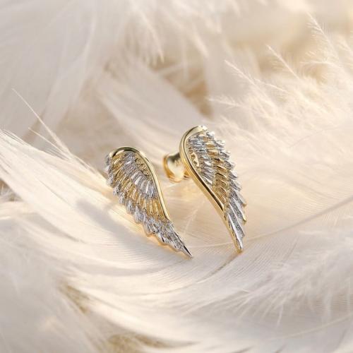 Златни обеци Ангелски крила