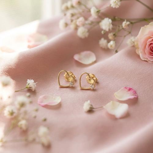 Златни обеци Любов