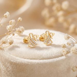 Златни обеци Angel