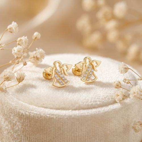 Златни обеци Angel