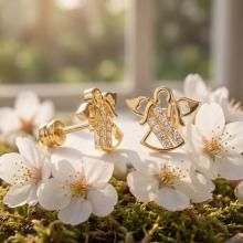 Златни обеци Angel