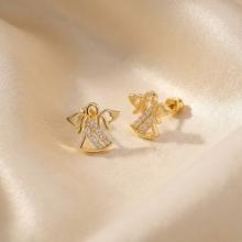 Златни обеци Angel