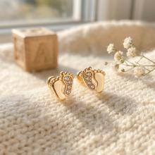 Златни обеци Стъпки