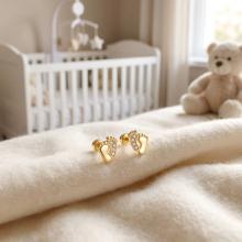 Златни обеци Стъпки