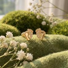 Златни обеци Стъпки