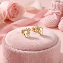 Златни обеци Стъпки