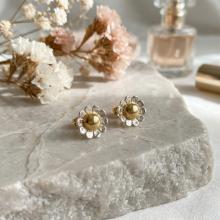 Златни детски обеци Flowers