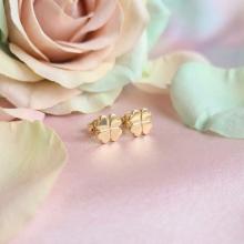 Златни детски обеци Good Luck