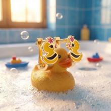 Златни детски обеци Tweety