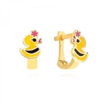 Златни детски обеци Tweety