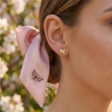 Златни детски обеци Butterfly