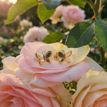 Златни детски обеци Butterfly