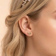 Златни детски обеци Панделки