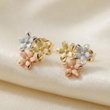 Златни обеци Цветно Цвете