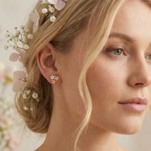 Златни обеци Цветно Цвете