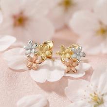 Златни обеци Цветно Цвете