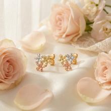 Златни обеци Цветно Цвете