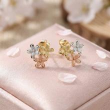 Златни обеци Цветно Цвете