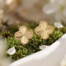 Златни обеци Диамантени Детелини