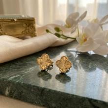 Златни обеци Диамантени Детелини